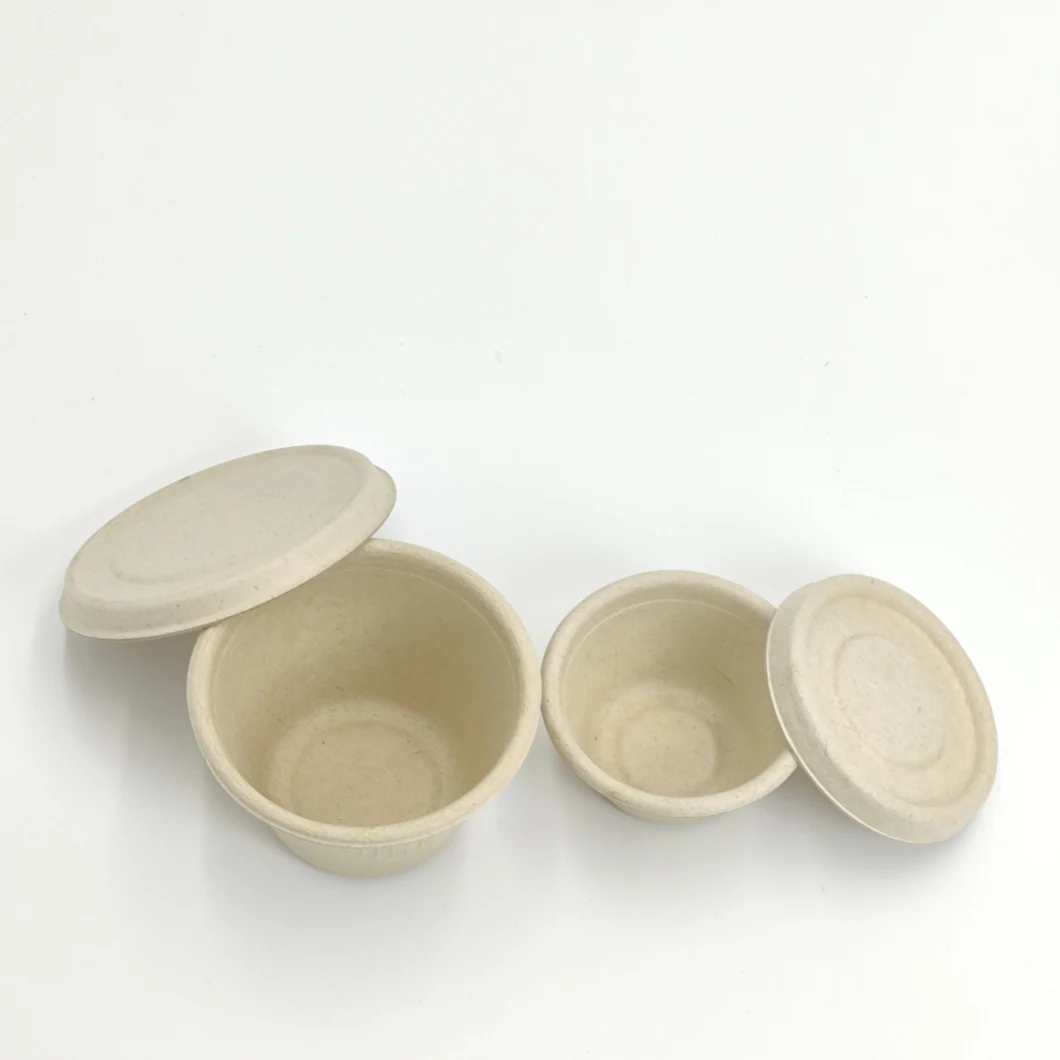 Eco-Friendly Sugarcane Bagasse Biodegradable Disposable Fried Chicken Sauce Bowl Supply