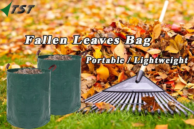 120L Portable Waterproof PP Woven Foldable Outdoor Garden Garbage Collection Leaf Bag