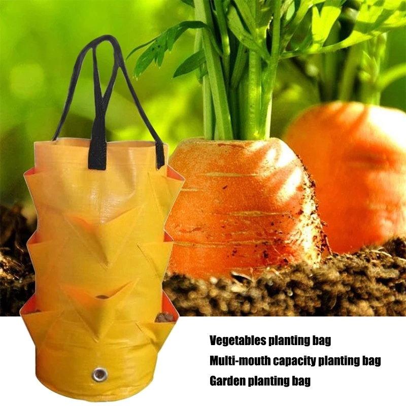 Garden Planting Bag Strawberry Grow Bag 3L Multi-Mouth Vertical Flower Herb Tomato Planter Bag