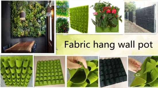 Вертикальные настенные мешки для растений Мешки для зеленых растений Садовые принадлежности Сумки для цветов Ландшафтные подвесные тканевые мешки для растений