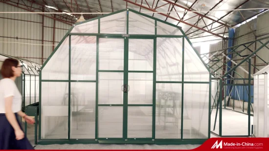 Многопролетная теплица из листового поликарбоната 10 мм, алюминиевая садовая теплица в стиле сарая, Rdgu0816-10 мм