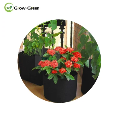 Grow-Green 6 пакетов по 5 галлонов мешков для выращивания растений для аэрационных горшков для картофеля/овощей/флиса с ручками (черные)