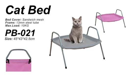  Прочная подкладка из полиэстера.  Чистая роскошная приподнятая кровать для кошек и собак.  Повышенная лежанка для собаки